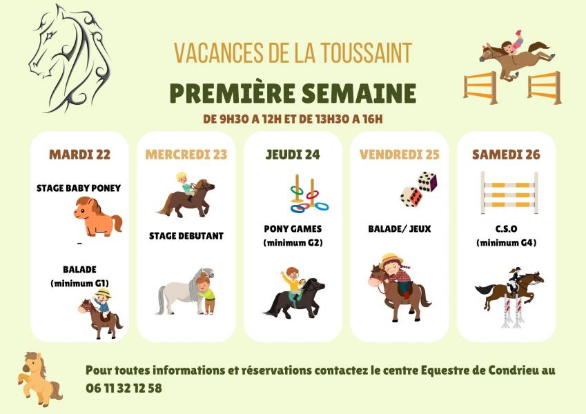 Stages vacances